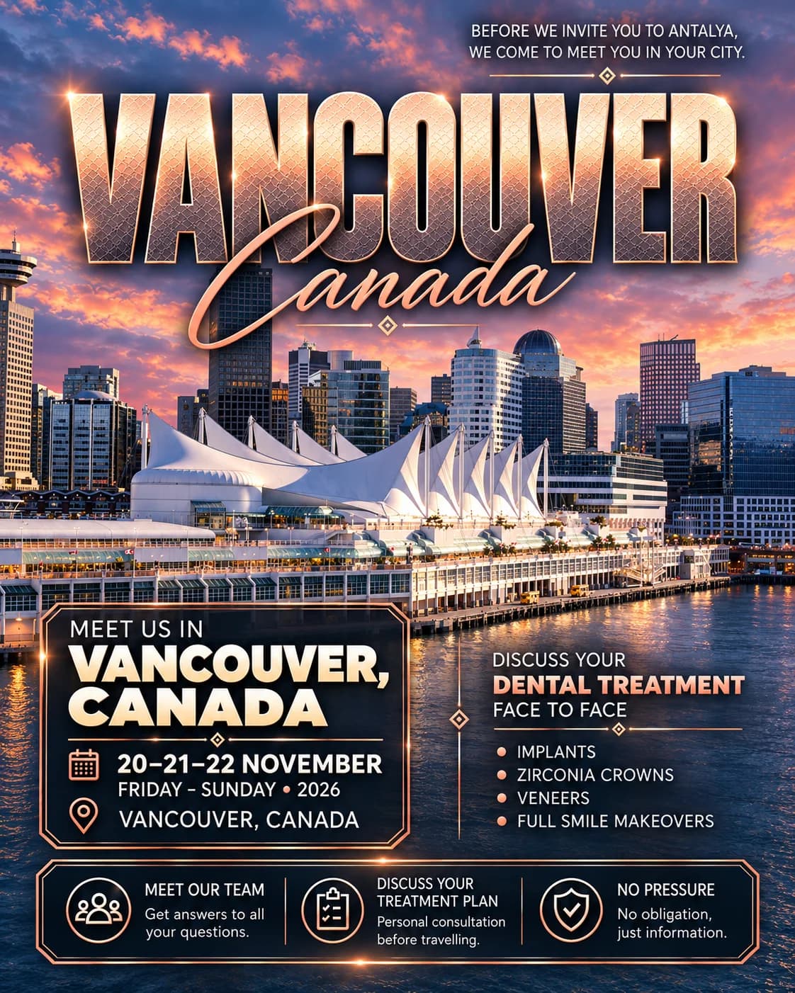 Wir kommen nach Vancouver.